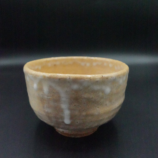 Vintage Japanese Hagi ware Matcha bowl by Hidehachi Fukutomi