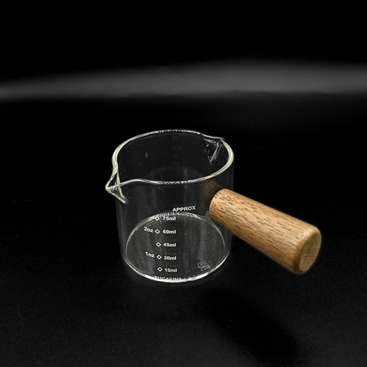 Glass Measuring Cup with Wooden Handle