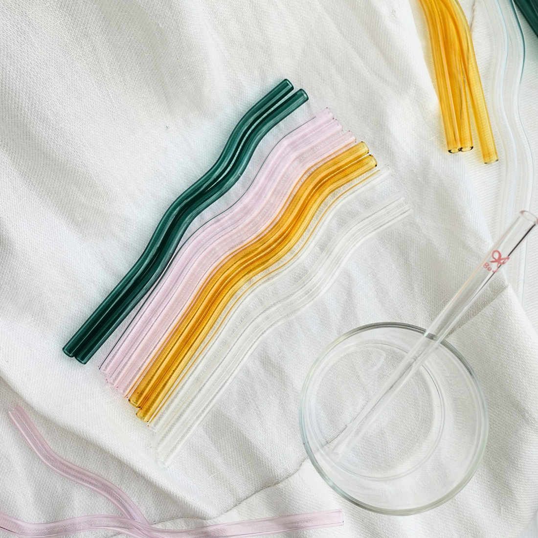 Glass Straw Wavy