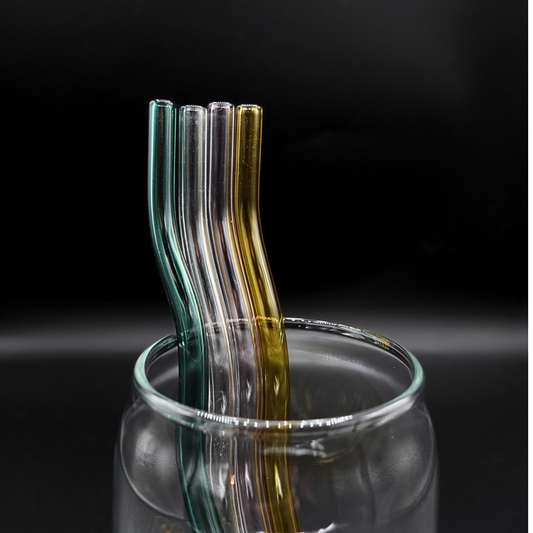 Glass Straw Wavy
