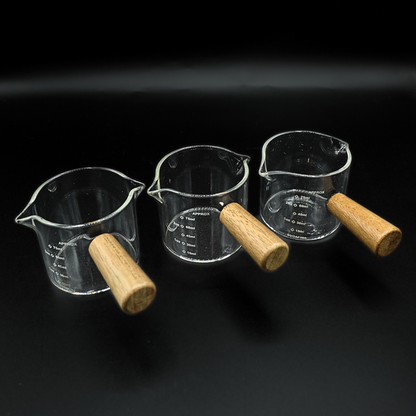 Glass Measuring Cup with Wooden Handle